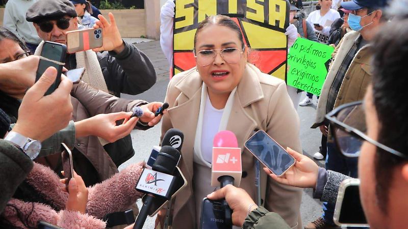 Protesta SNTSA en Zacatecas Foto: Flor Castañeda / El Sol de Zacatecas